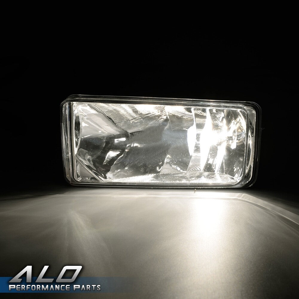 Solid Spare Fit For 2007-2015 Chevy Silverado Tahoe Clear Lens Front Bumper Fog Light Lamps