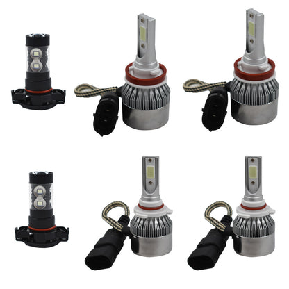 Solid Spare 9005 H11 LED Headlight+Fog Light 8000K Left+Right Fit For Toyota Tundra 07-12
