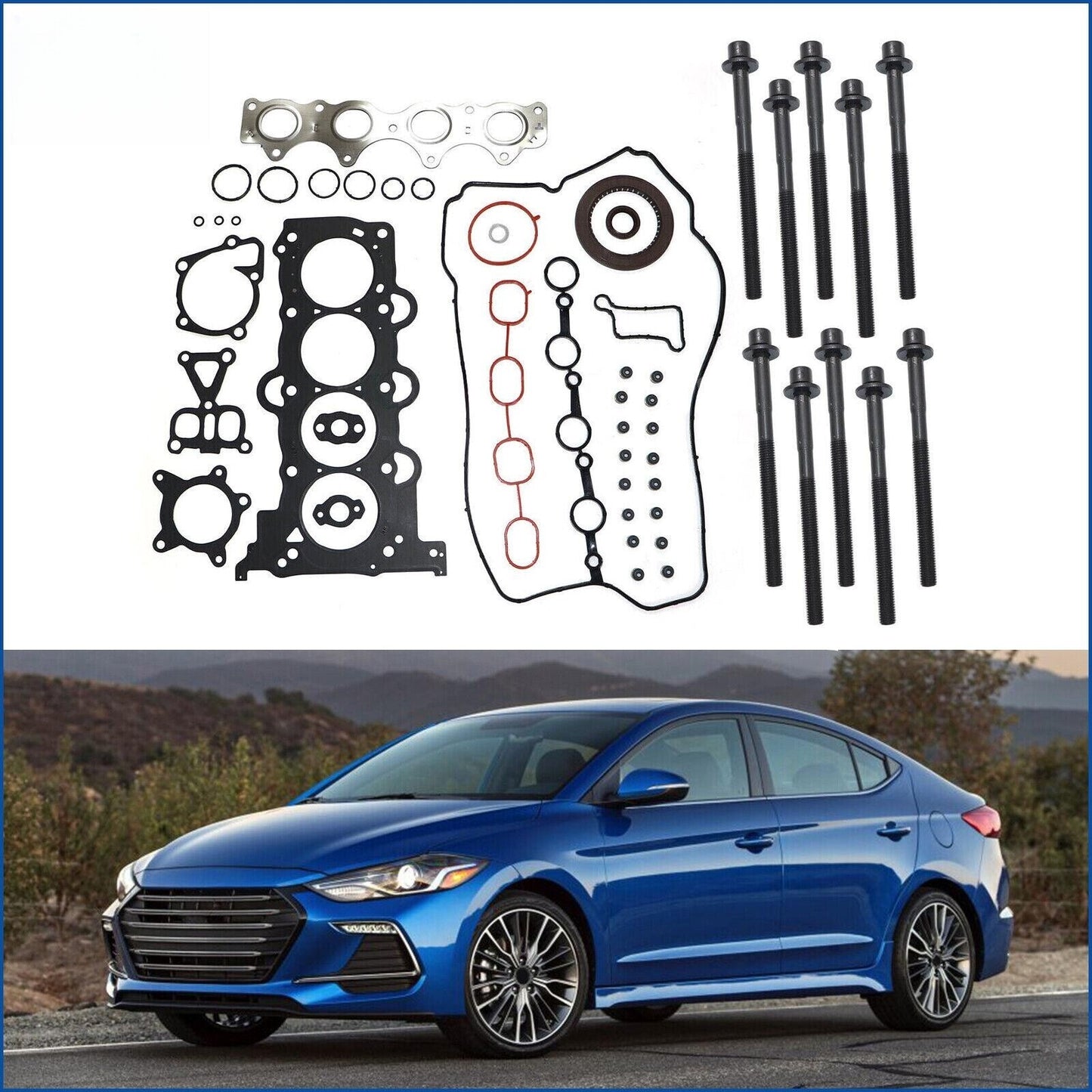For 12-2019 Hyundai Kia Accent Rio 1.6L L4 Full Gasket Set Head Bolts HS26554PT