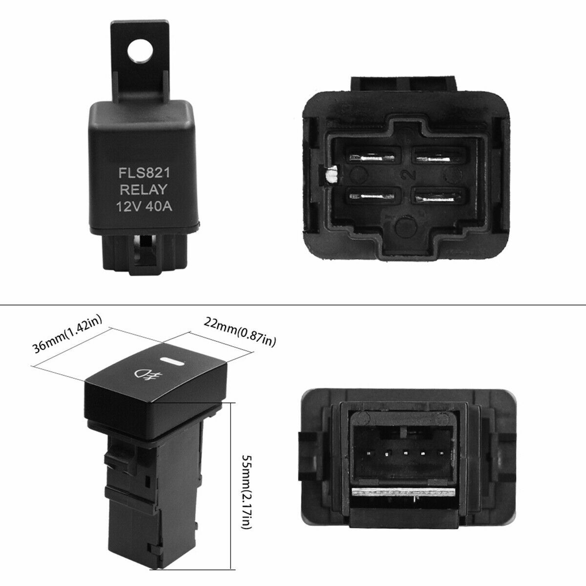 For Honda Civic CRV H11 Fog Light Lamp Wiring Harness Switch 12V 40A