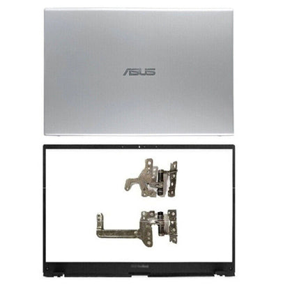 For ASUS VivoBook X512 X512U V5000F Top LCD Back Cover+Front Bezel+Hinges Sliver