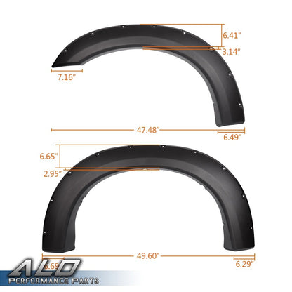 Solid Spare Fit For 99-07 Ford F250 F350 Super Duty Pocket Rivet Bolt-On Fender Flares