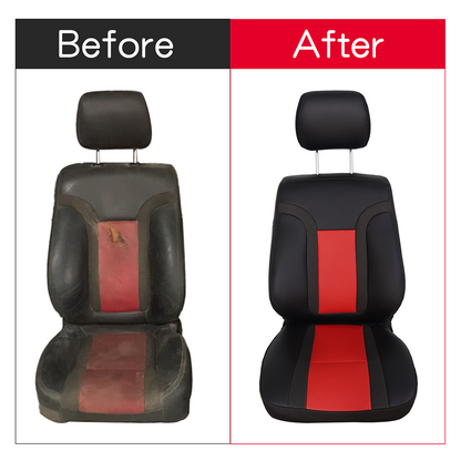 For 2010 -2014 Ford F150 Raptor SVT Black & Red Syn. Driver Leather Seat Cover