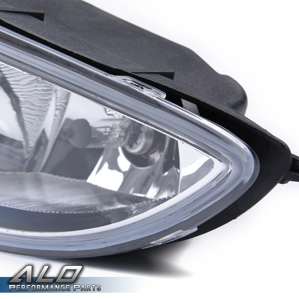 Solid Spare Fit For 04-05 Honda Civic Coupe Sedan 2/4Dr W/Switch Bulbs Clear Lens Fog Lights