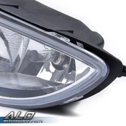 Solid Spare Fit For 04-05 Honda Civic Coupe Sedan 2/4Dr W/Switch Bulbs Clear Lens Fog Lights