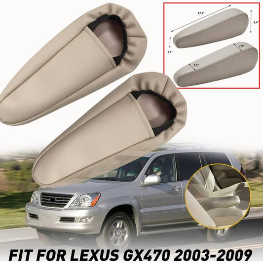 Solid Spare Seat Armrest Vinyl Slip Cover Beige For 2003 2004 2005-2009 Lexus GX470