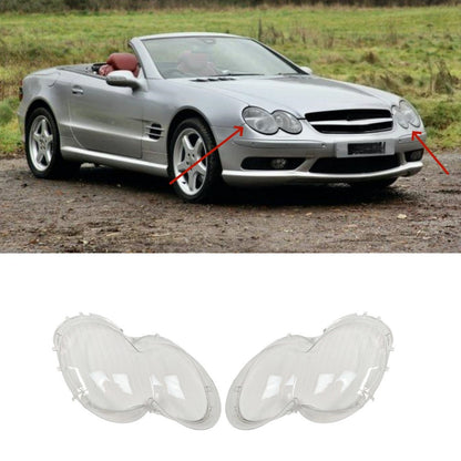 For 2003-2008 Mercedes-Benz W230 SL500 A Pair Clear Front Headlight Lens Cover