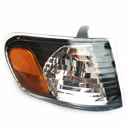 Fit 2001 2002 Toyota Corolla LE CE JDM Black Housing Corner Signal Lights Lamps