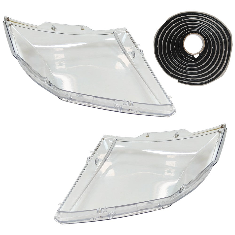 New For Cadillac CTS 2008-2013 A Pair Front Headlight Lens Clear Cover+Glue US