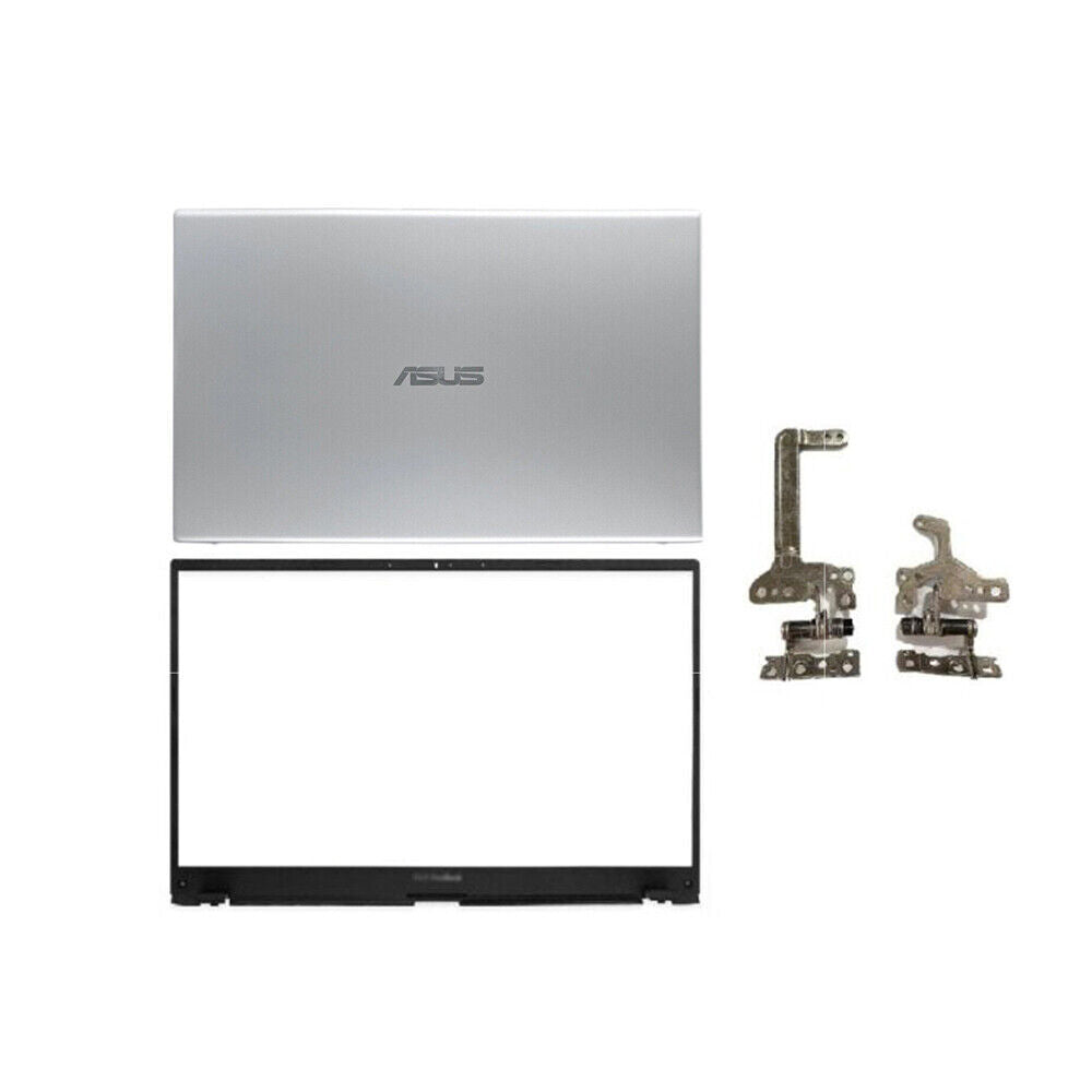 For ASUS VivoBook X512 X512U V5000F Top LCD Back Cover+Front Bezel+Hinges Sliver