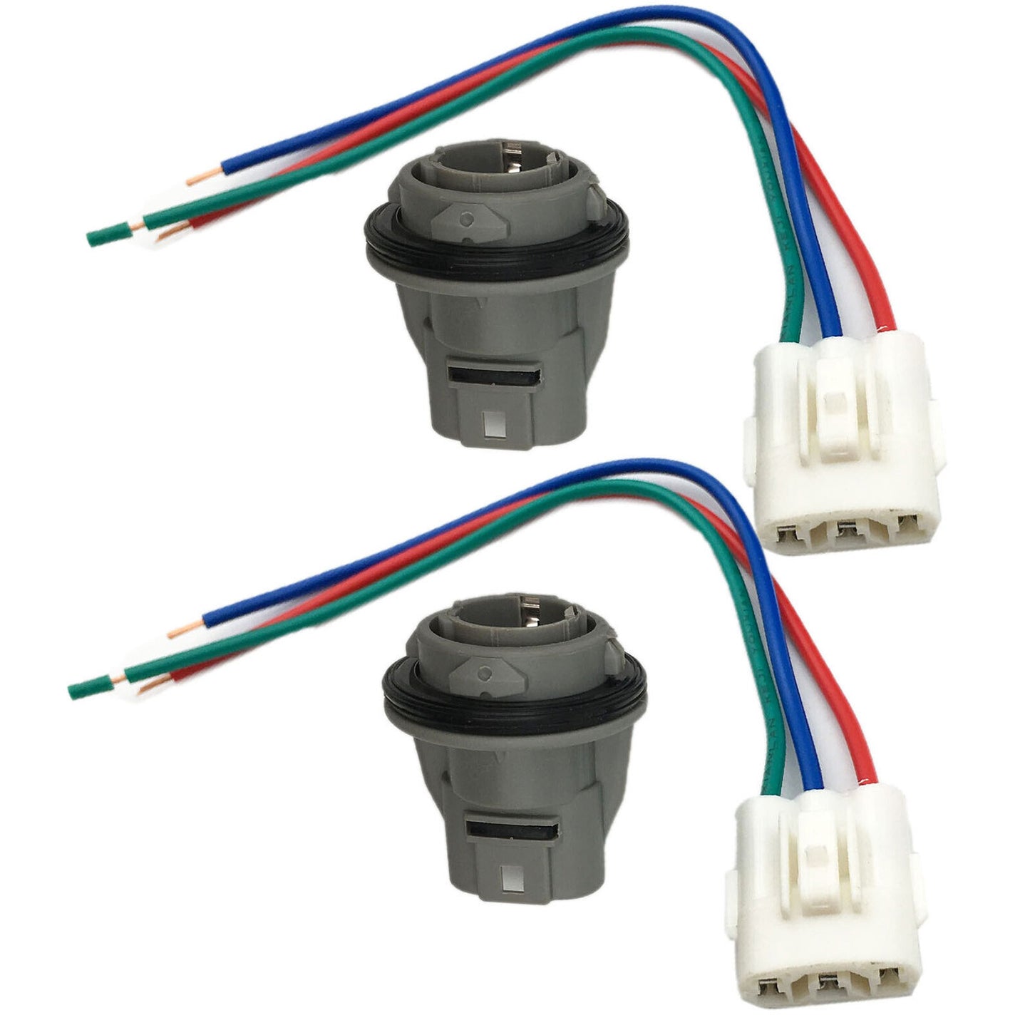 2 Front Turn Signal Light Socket Connector Harness W/ 3-Wire Kit For Honda Civic