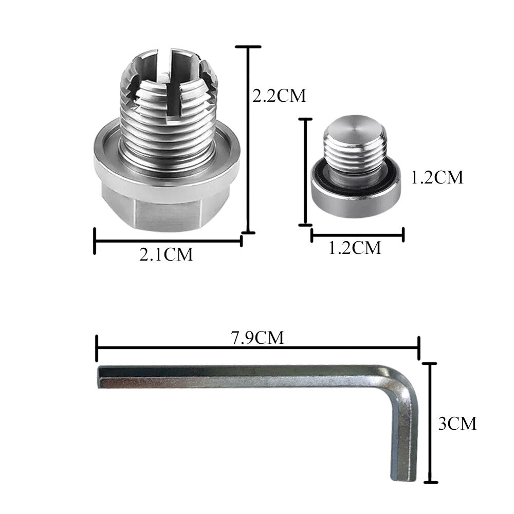 M12.1-1.25x15mm Oil Drain Plug Self-tapping Piggyback Stainless Steel Repair Kit