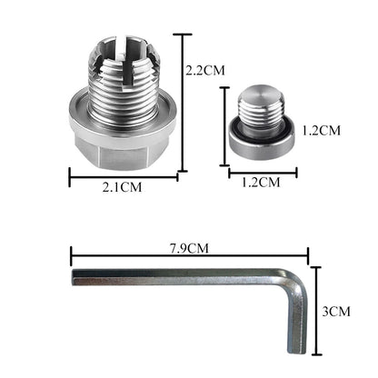 M12.1-1.25x15mm Oil Drain Plug Self-tapping Piggyback Stainless Steel Repair Kit