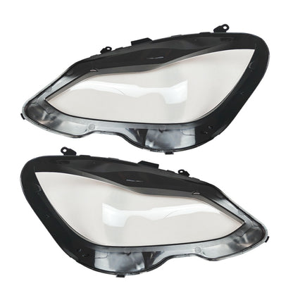 1 Pair Headlight Lens Cover For 2014-2016 Mercedes W212 E-Class E350 E500 E250