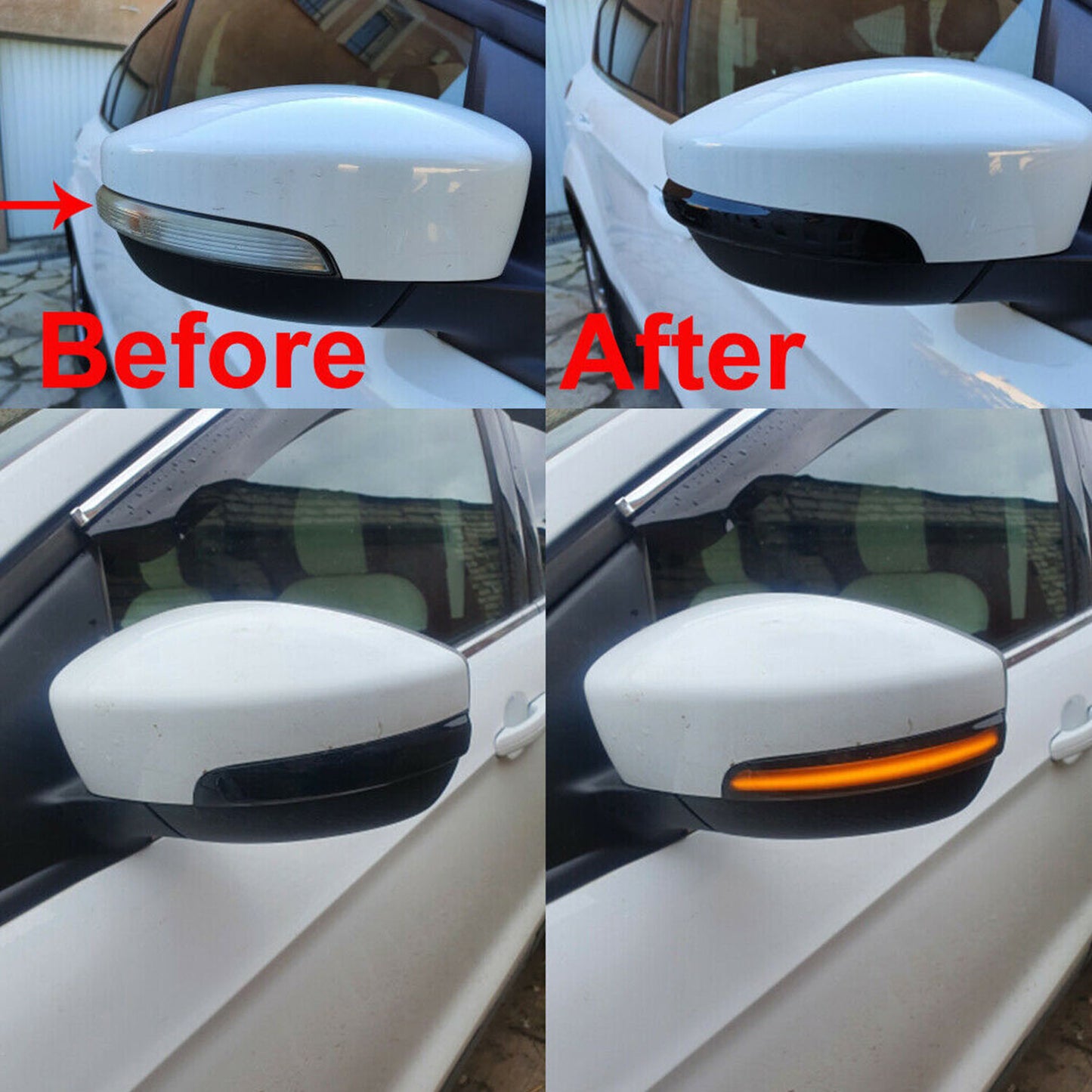 Sequential Led Side Mirror Turn Signal Light For Ford Kuga Escape Focus EcoSport