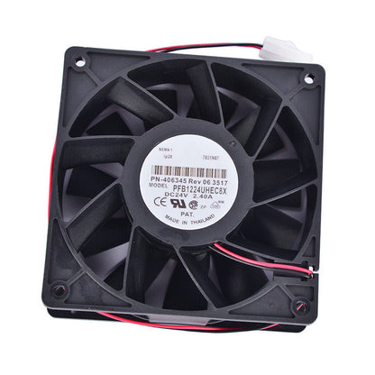 2 Pin Inverter Fan For Delta PFB1224UHEC8X 24V 2.4A 12038 12CM Large Air Volume