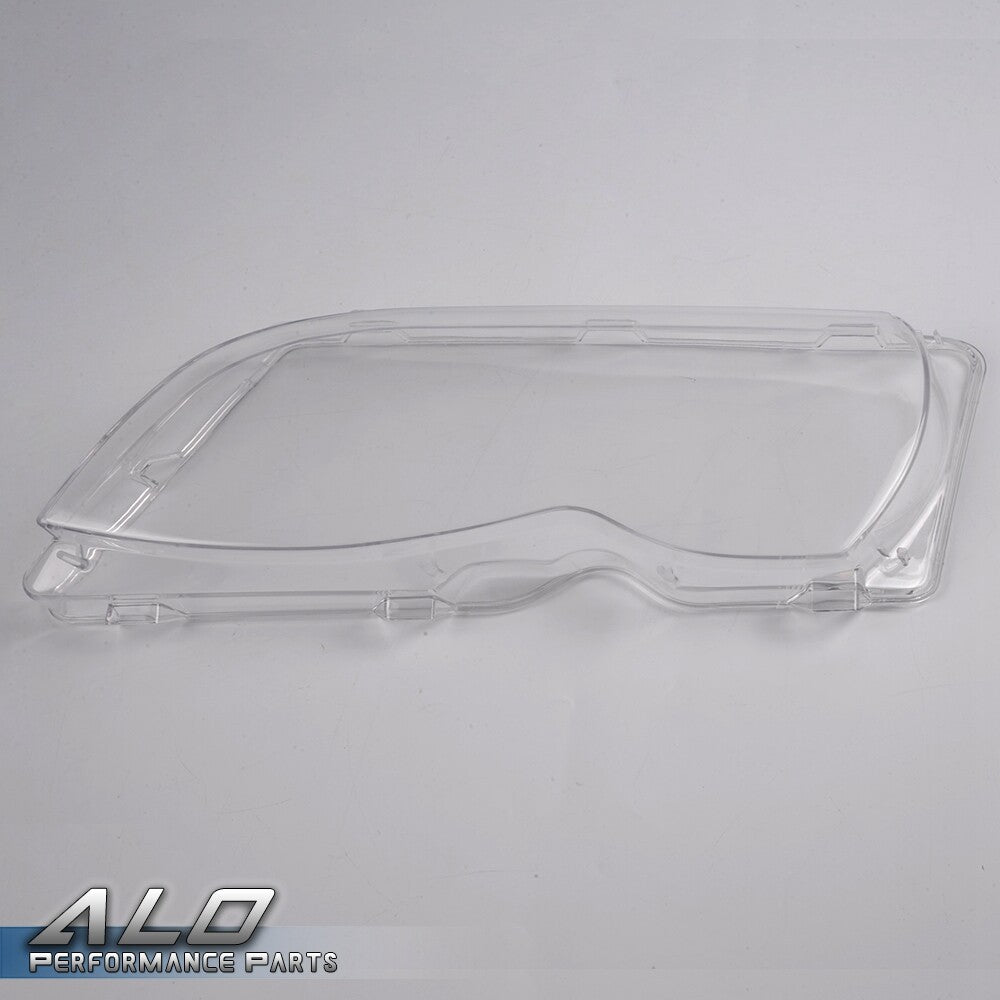 Solid Spare Fit For 02-06 BMW E46 3 Series Left & Right Headlight Replacement Lens Clear