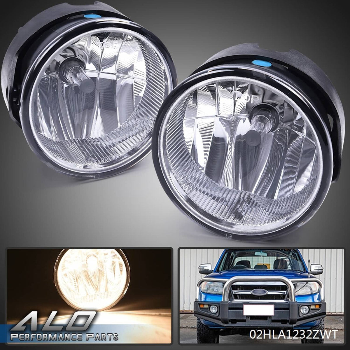 Solid Spare Fit For 07-14 Ford Expedition Ranger Clear Lens Front Bumper Fog Lights Lamps