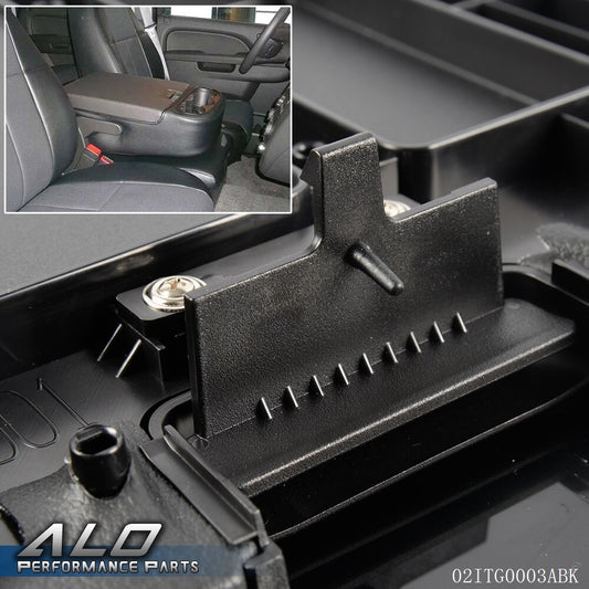 Solid Spare Fit For 2007-14 Chevy GMC Sierra Tahoe Yukon Console Armrest Lock Latch Cover