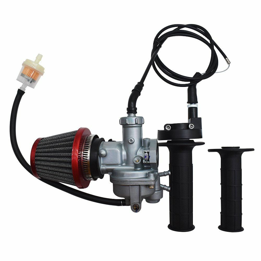 Solid Spare Carburetor & Throttle Cable Handle Bar Air Filter For Honda CT90 CT110 Carb