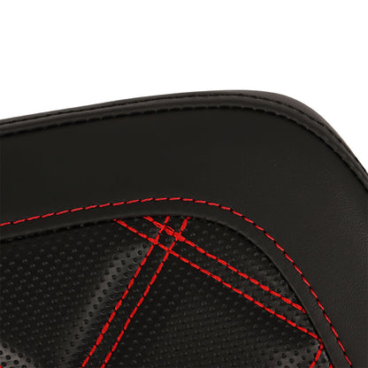 Solid Spare Backrest Pad Red Stitching For Glide Street Road Glide Road King 2009-UP USA