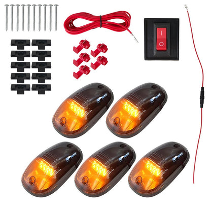 Amber Smoke Cab Roof Marker Lights For Dodge Ram 1500 2500 3500 4500 2003-2018