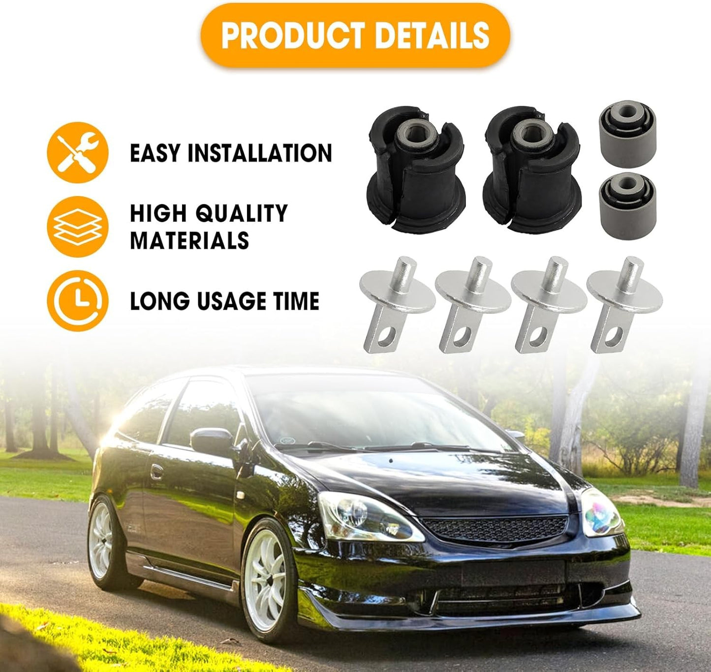 2set Rear Control Trailing Arm Axle Bushes Bushings For Honda CR-V CRV 2002-2006