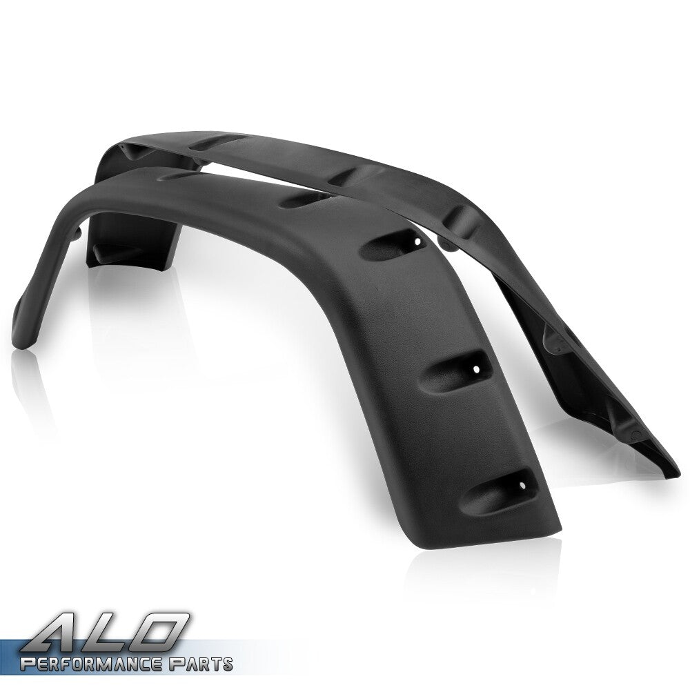 Solid Spare Wide Black Pocket Extended Fender Flares Kit Fit For 97-06 Jeep Wrangler TJ