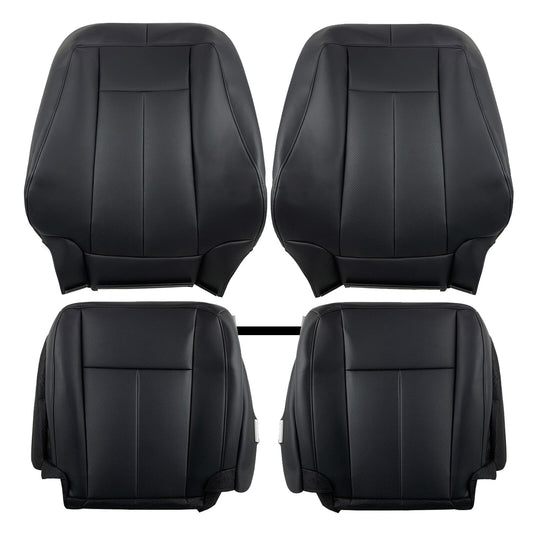 Both Driver & Passenger Leather Seat Cover Black For 2007-2014 Ford Expedition