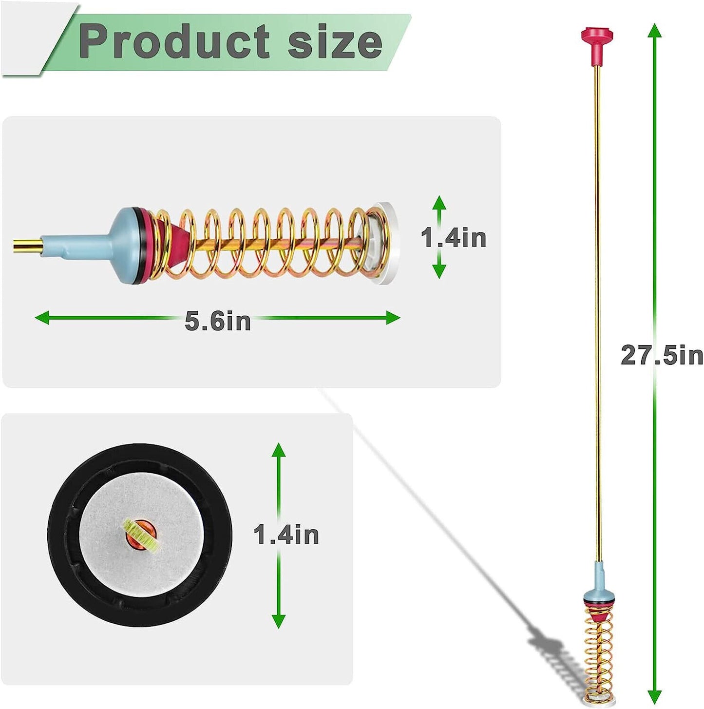 For 4Pcs DC97-16350V Washer Suspension Rod 27.6'' Damper Assembly PD00071611