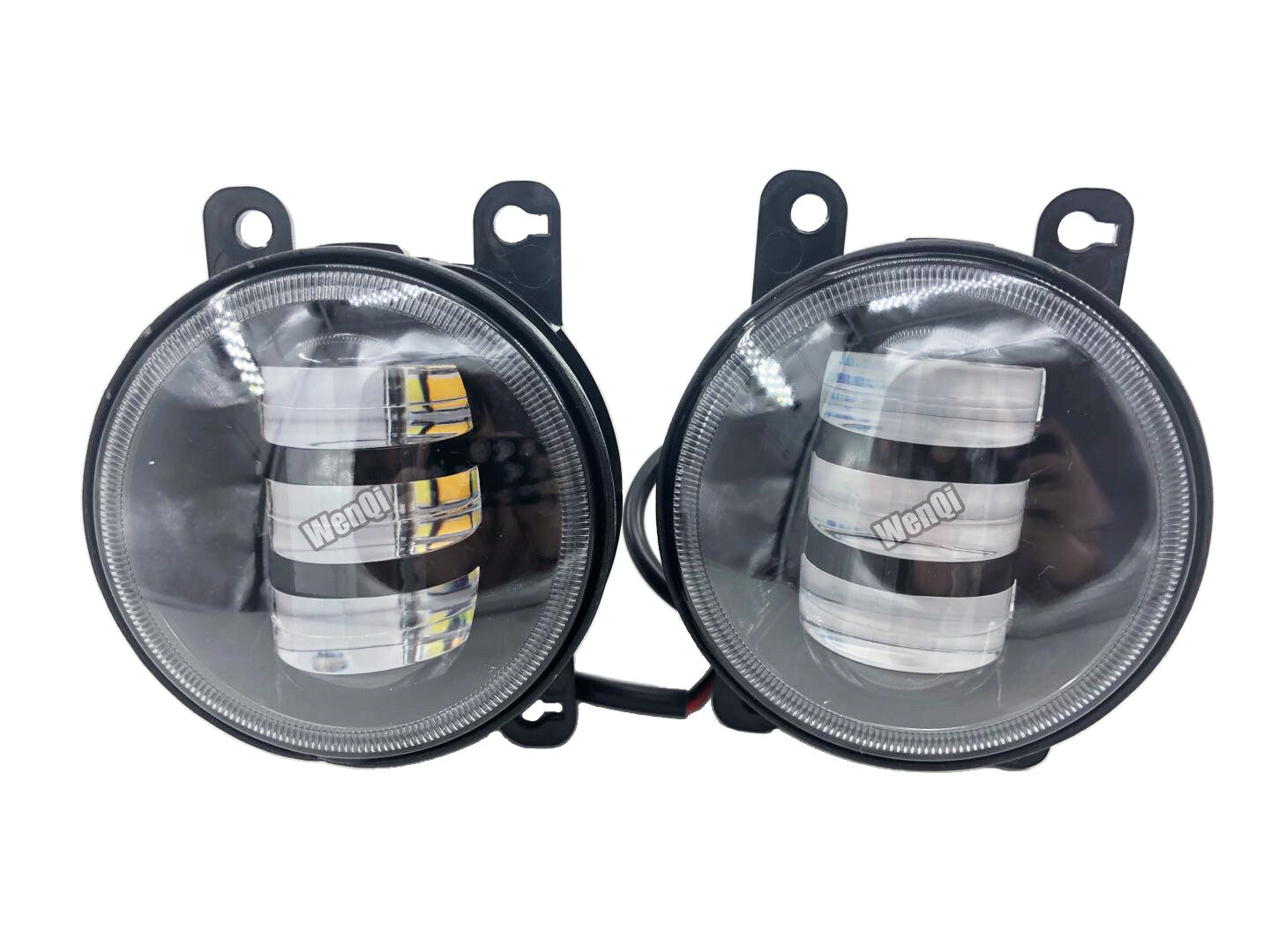 For Honda Nissan Subaru White/Yellow Dual Color 9W LED Fog Lights Lamps