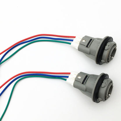 2 Front Turn Signal Light Socket Connector Harness W/ 3-Wire Kit For Honda Civic