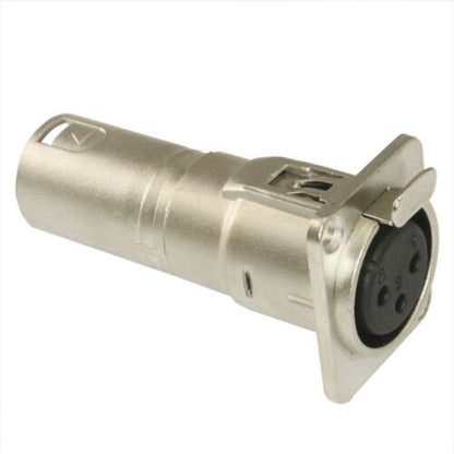 4x 3Pin XLR Female To Male Audio Pass Through Feed Panel Mount Connector Adapter
