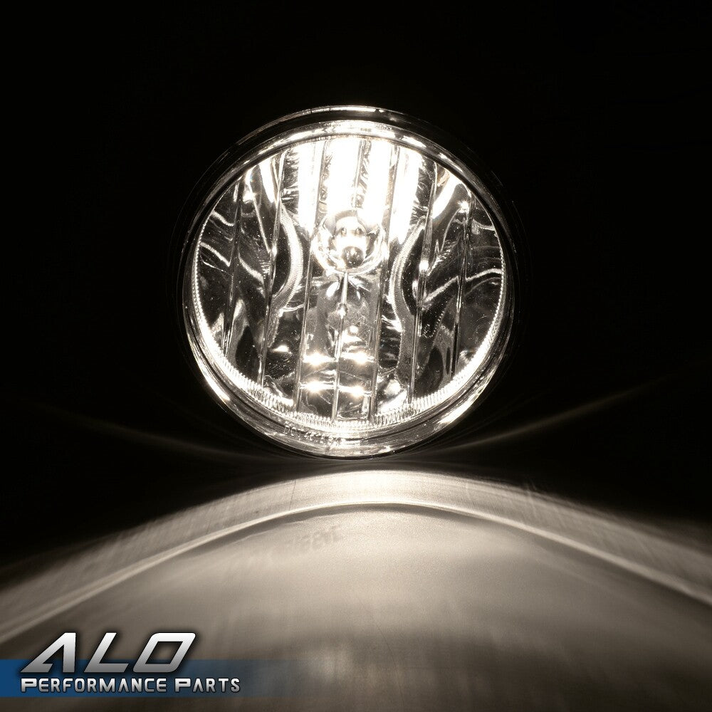 Solid Spare Fit For 07-13 GMC Sierra 1500 2500 3500 HD Clear Front Bumper Fog Lights Lamps