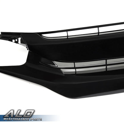 Solid Spare Fit For 2016-2018 Honda Civic Front Hood Grille Mesh Grille Factory Style New