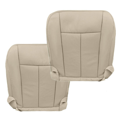Driver & Passenger Leather Bottom Seat Cover Tan For 2007-14 Ford Expedition