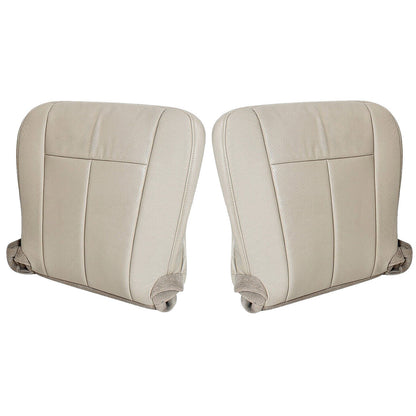 For 2007-14 Ford Expedition Driver & Passenger Leather Bottom Seat Cover Tan