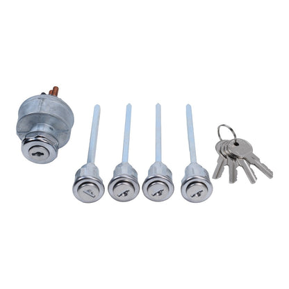 5Pcs Door Lock Cylinder Set with 4 Keys For Mack R-Series Truck 1967-2005