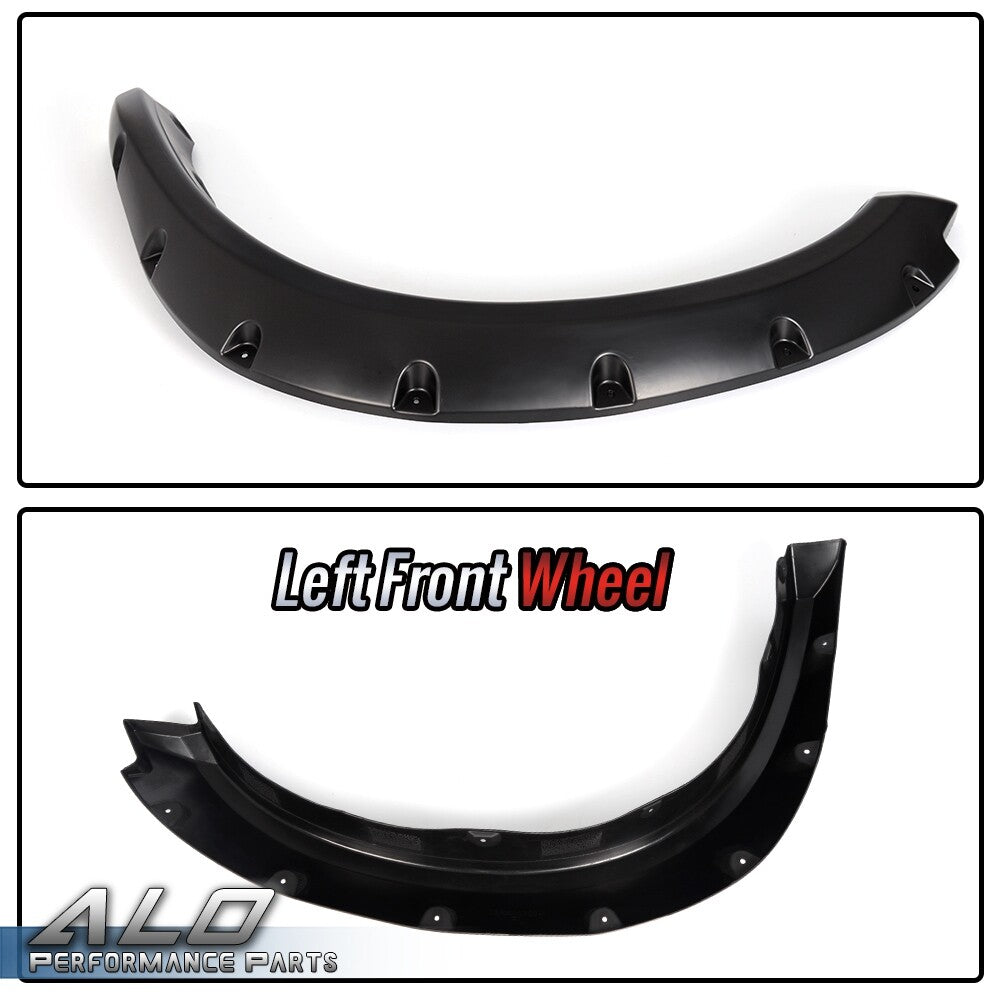 Solid Spare Pocket Rivet Style Fender Flares Smooth Black Set Fit For 09-22 Dodge Ram 1500