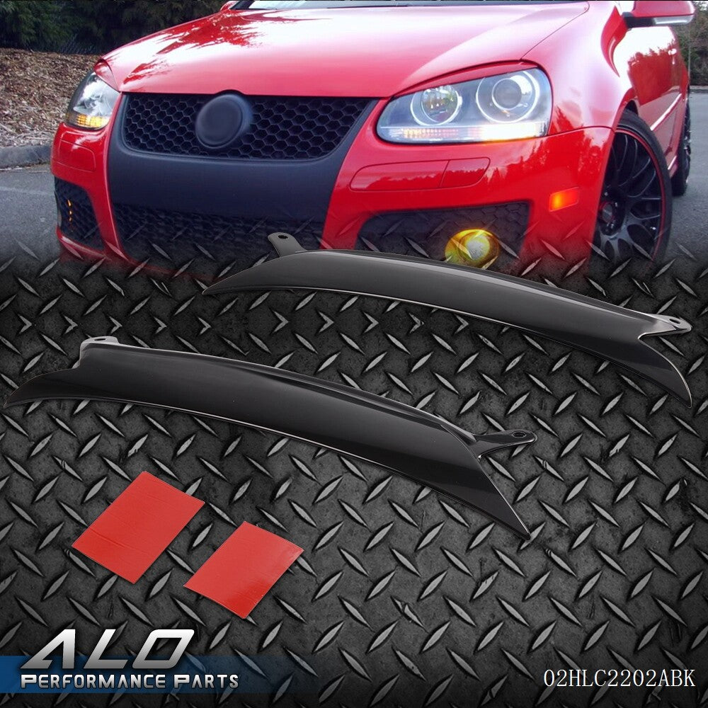 Solid Spare Pair Headlight Eyelids Cover Fit for 06-09 VW Golf GTI JETTA R32 Rabbit MK5