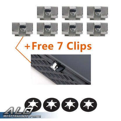 Solid Spare Hood Scoop Molding Bezel 4 Retainer Nuts Fit For 04-05 Dodge Ram 1500 SRT Black