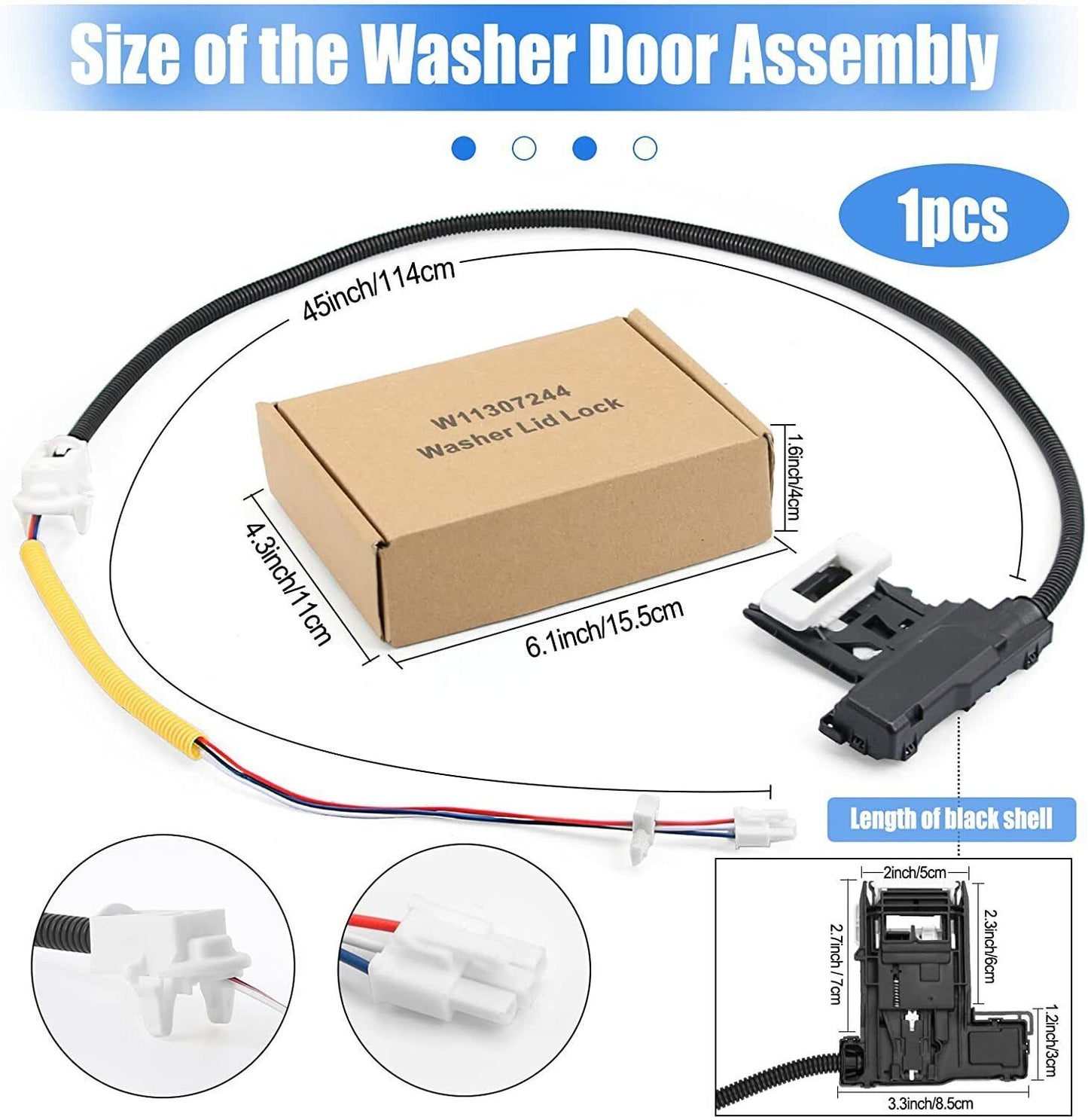W11307244 W10682535 Lid Lock Switch For Whirlpool Maytag Washer Washing Machine