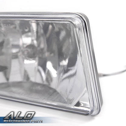 Solid Spare Fit For 2007-2015 Chevy Silverado Tahoe Clear Lens Front Bumper Fog Light Lamps