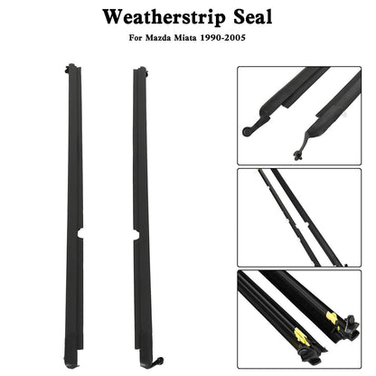 For Mazda Miata 1990-05 Left & Right Door Glass Window Weatherstrip Seals Set US