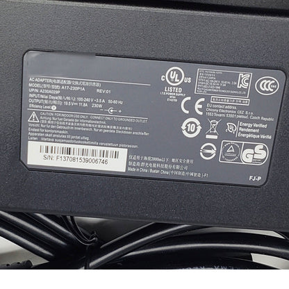For Acer KP.2300H.004 A17-230P1A AC Adapter Charger+ Power Cord 230W 19.5V 11.8A