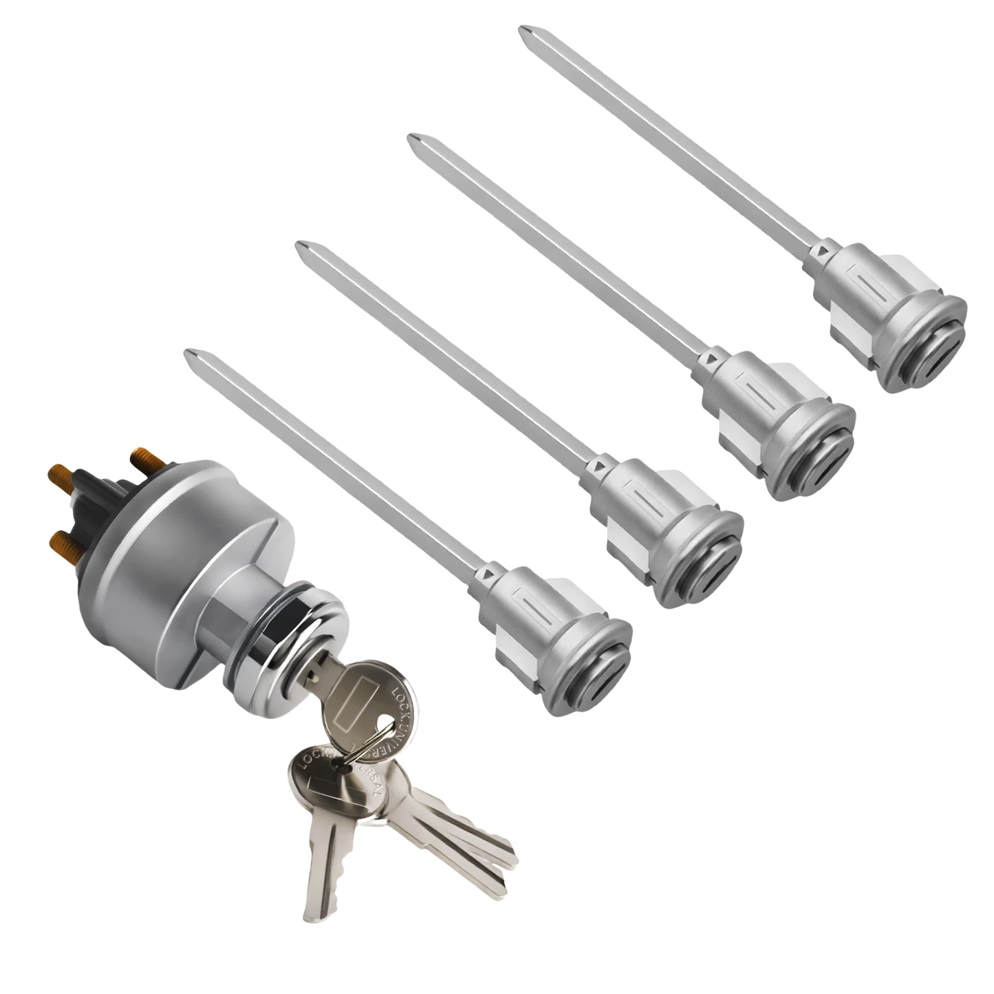5Pcs Door Lock Cylinder Set with 4 Keys For Mack R-Series Truck 1967-2005