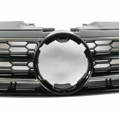 FiIT 2015-2018 VW MK6 JETTA MESH HEX HONEYCOMB UPPER GRILLE GRILL W/CHROME TRIM