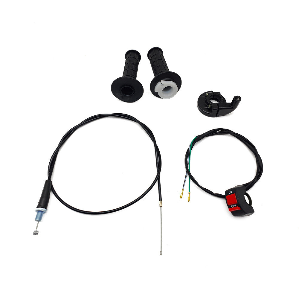 Bike Throttle Hand Grips Cable Clamp Kit For Coleman CT200U Trail 200 Mini 196cc