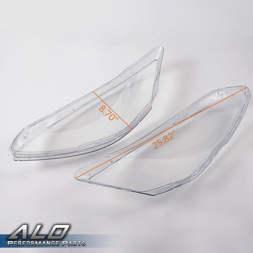 Solid Spare Fit For Mercedes S W221 Headlight Replacement Lens Plastic Cover Left+Right