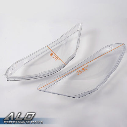 Solid Spare Fit For Mercedes S W221 Headlight Replacement Lens Plastic Cover Left+Right